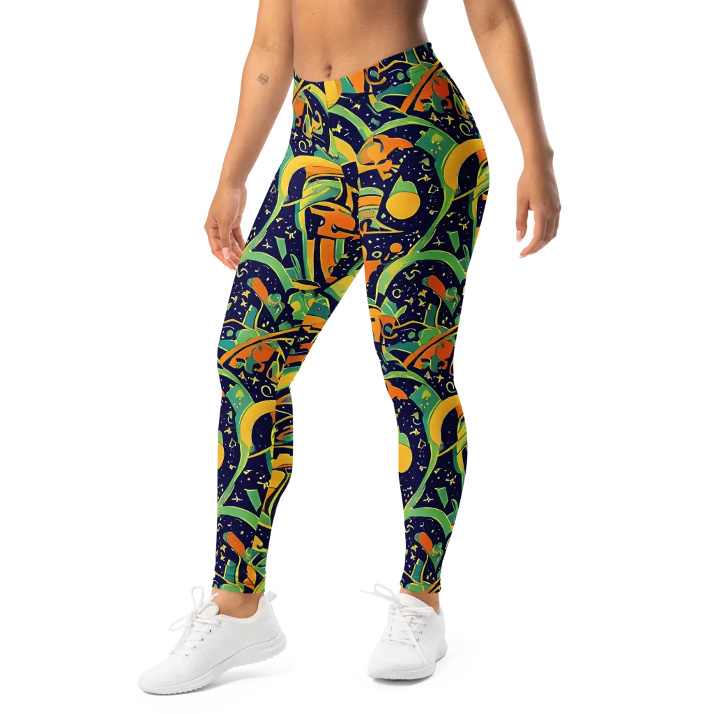 Jungle Voltage on Leggings — Left Front