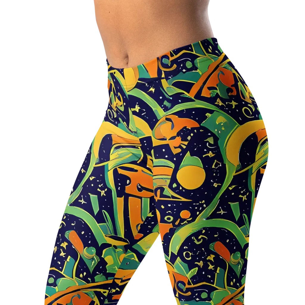 Jungle Voltage on Leggings — Left Front