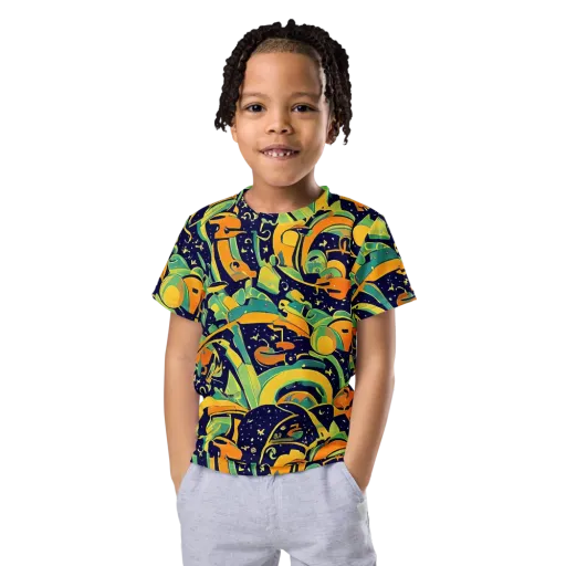 Jungle Voltage on a Kids Crew Neck T-Shirt