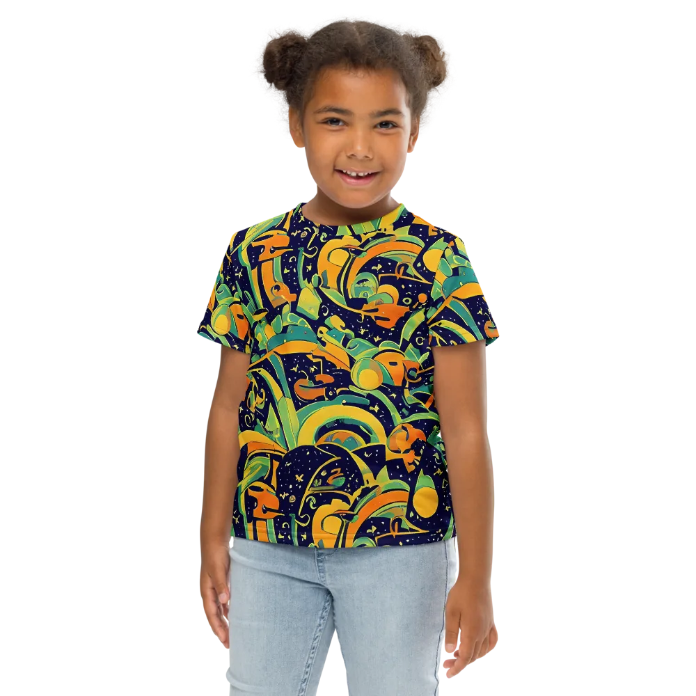 Jungle Voltage on Kids Crew Neck T-Shirt — Front