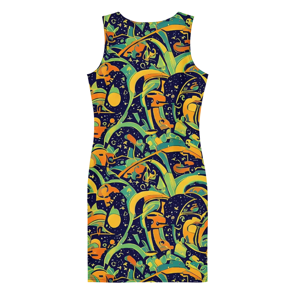 Jungle Voltage on Bodycon Dress — Back