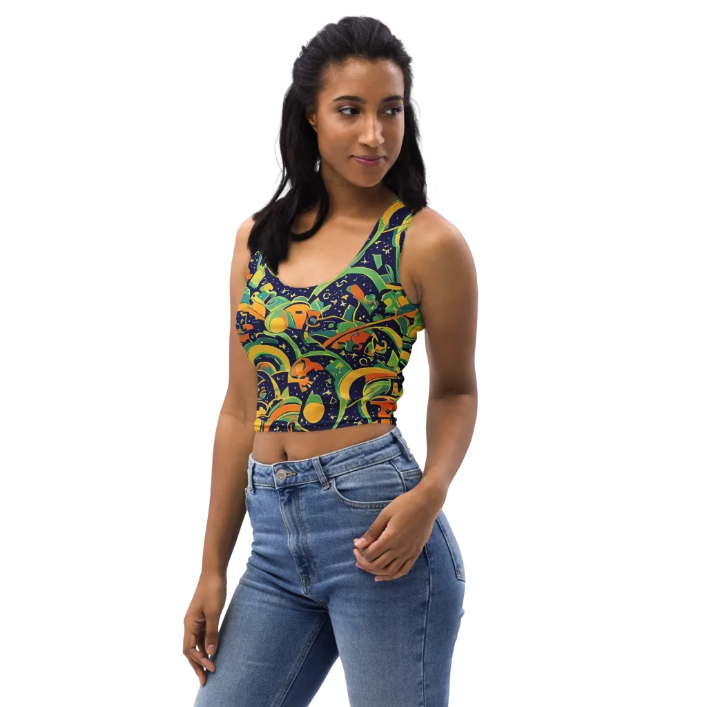 Jungle Voltage on Crop Top — Left Front