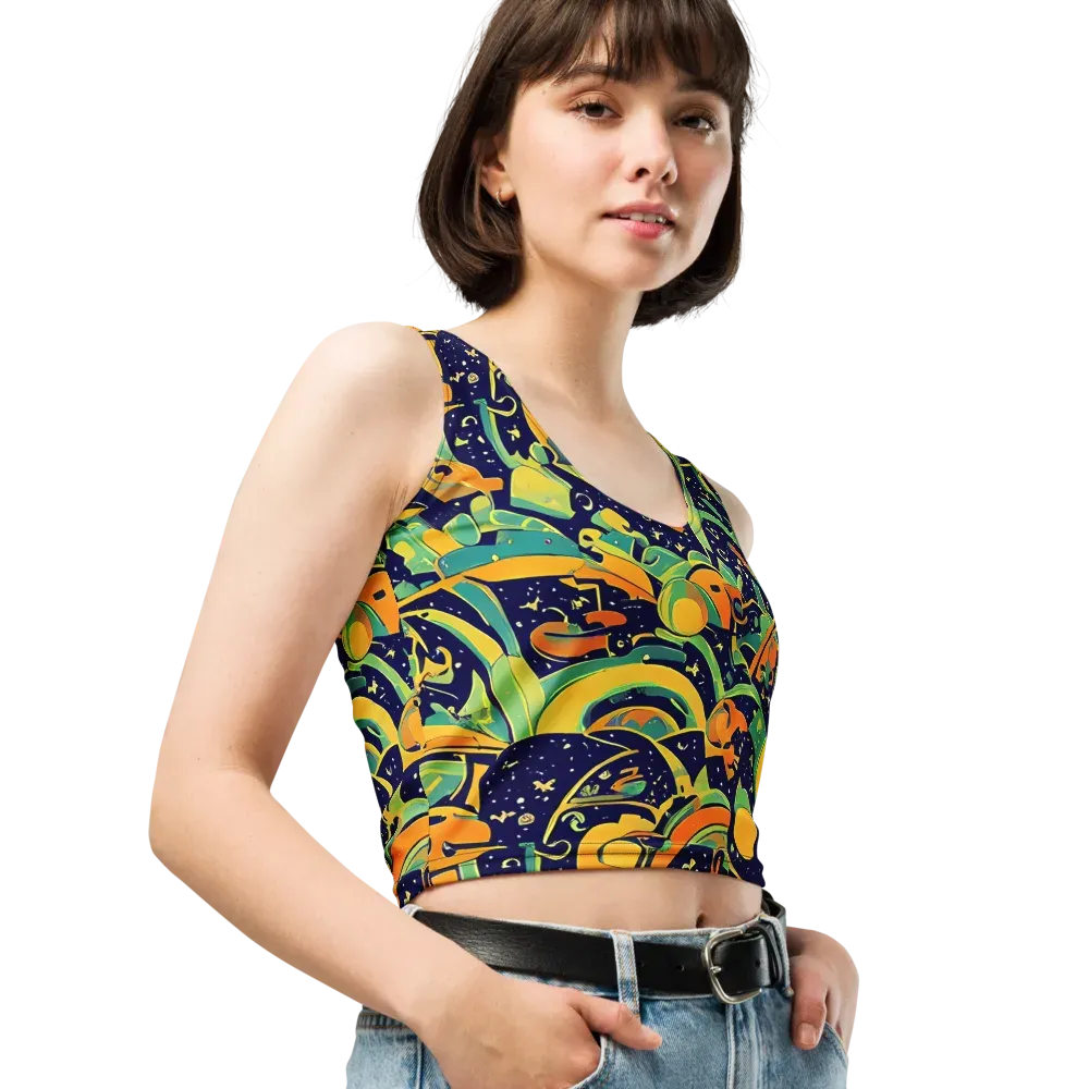 Jungle Voltage on Crop Top — Right Front