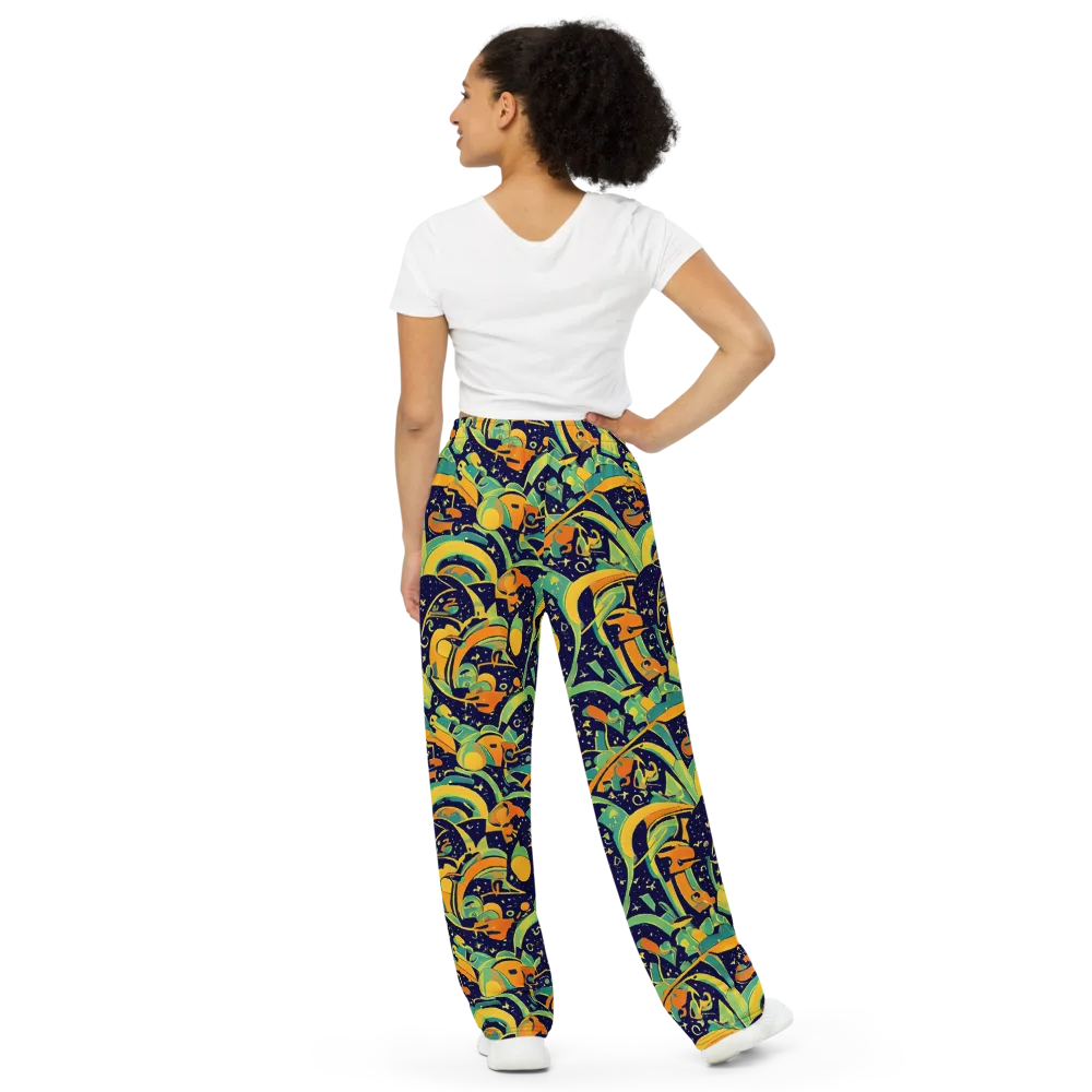 Jungle Voltage on Wide-Leg Pants — Back