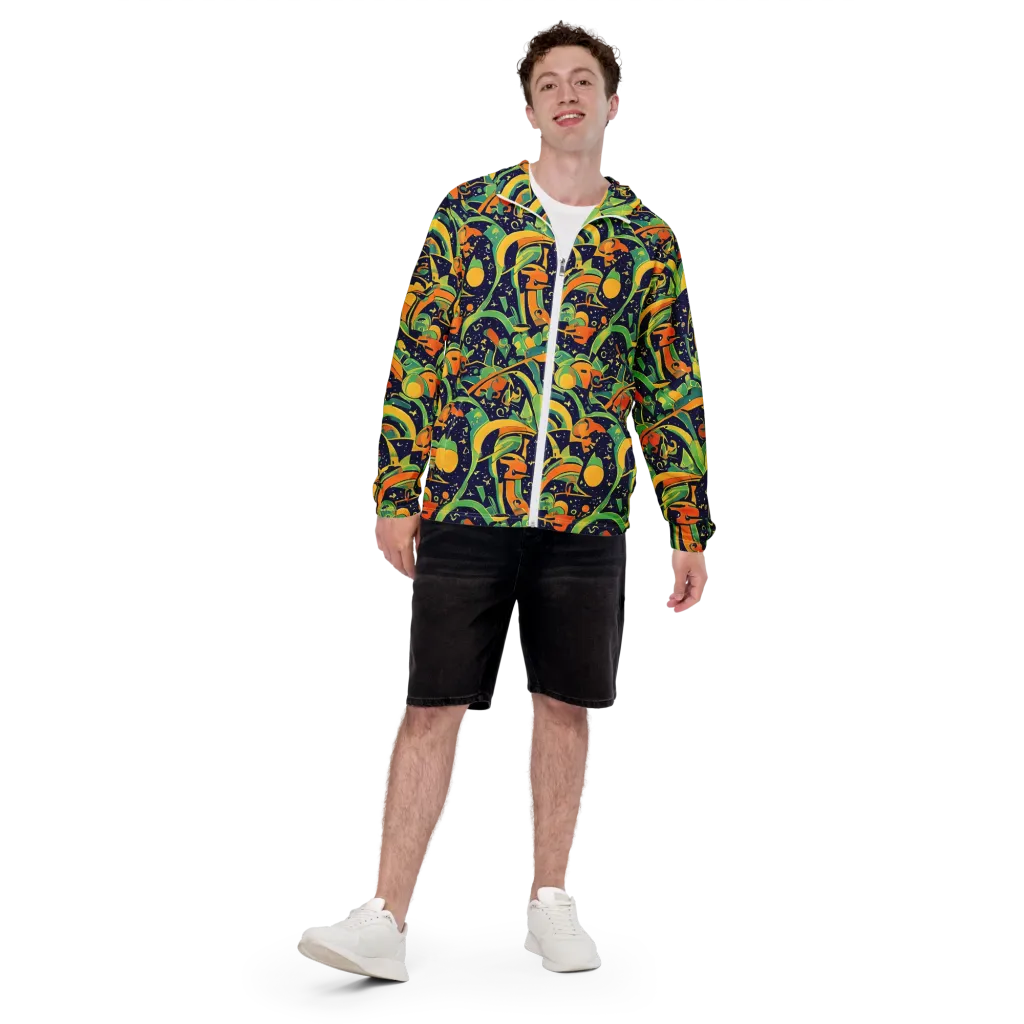Jungle Voltage on Men's Windbreaker — Front