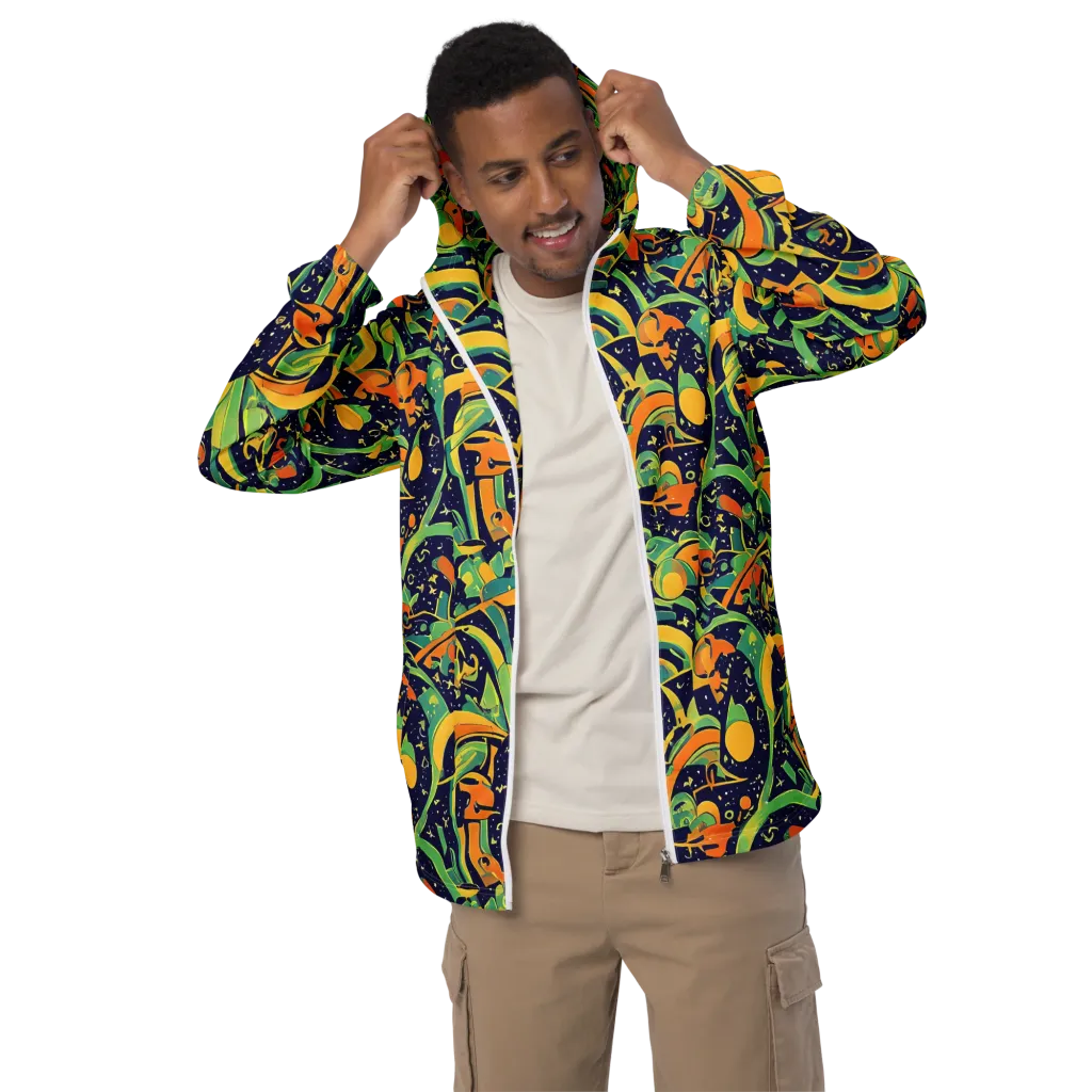 Jungle Voltage on Men's Windbreaker — Front