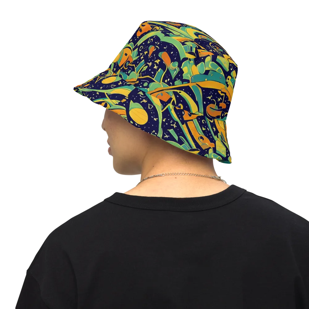 Jungle Voltage on Reversible Bucket Hat — Back Inside