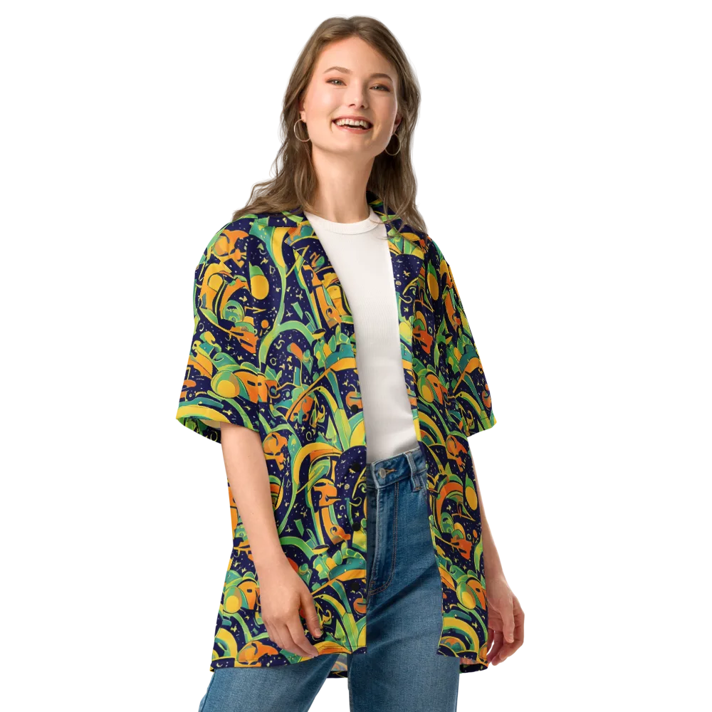 Jungle Voltage on Button Shirt — Front