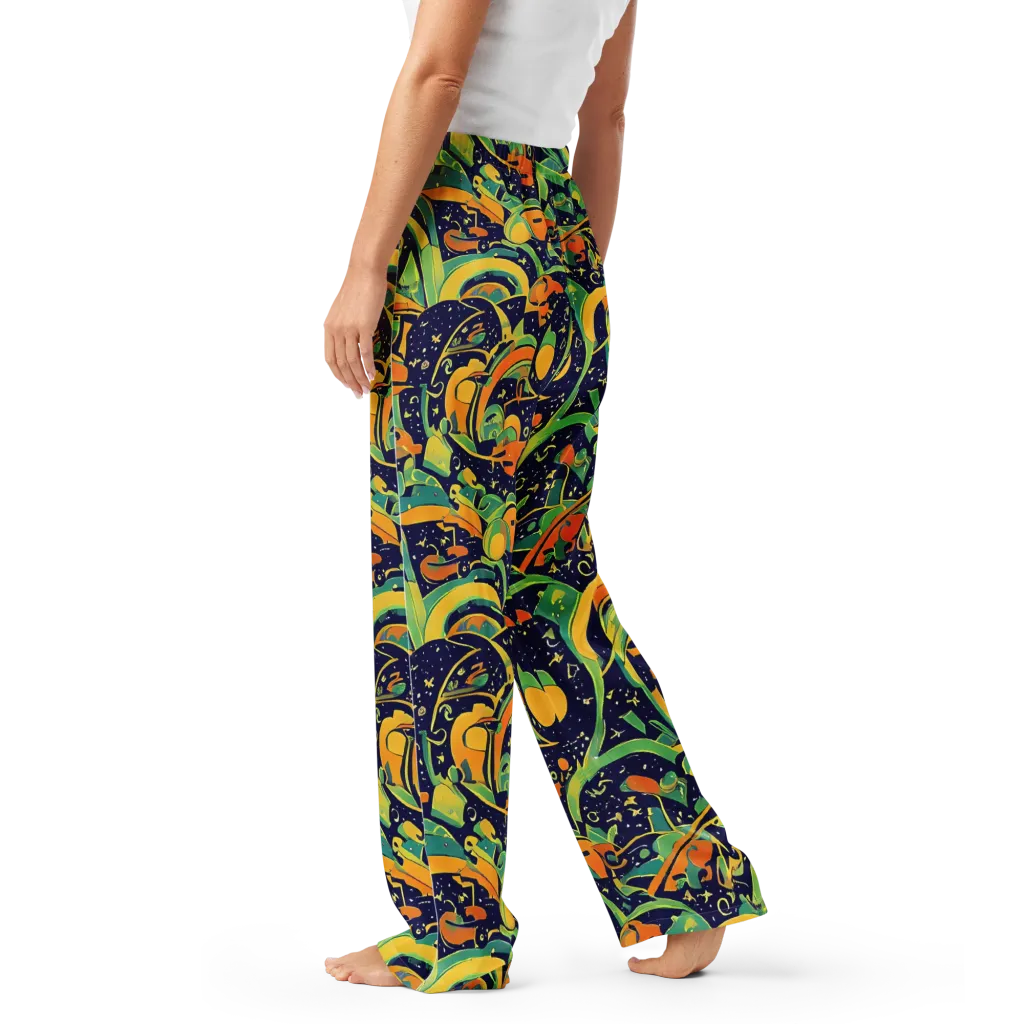 Jungle Voltage on Women's Pajama Pants — Left