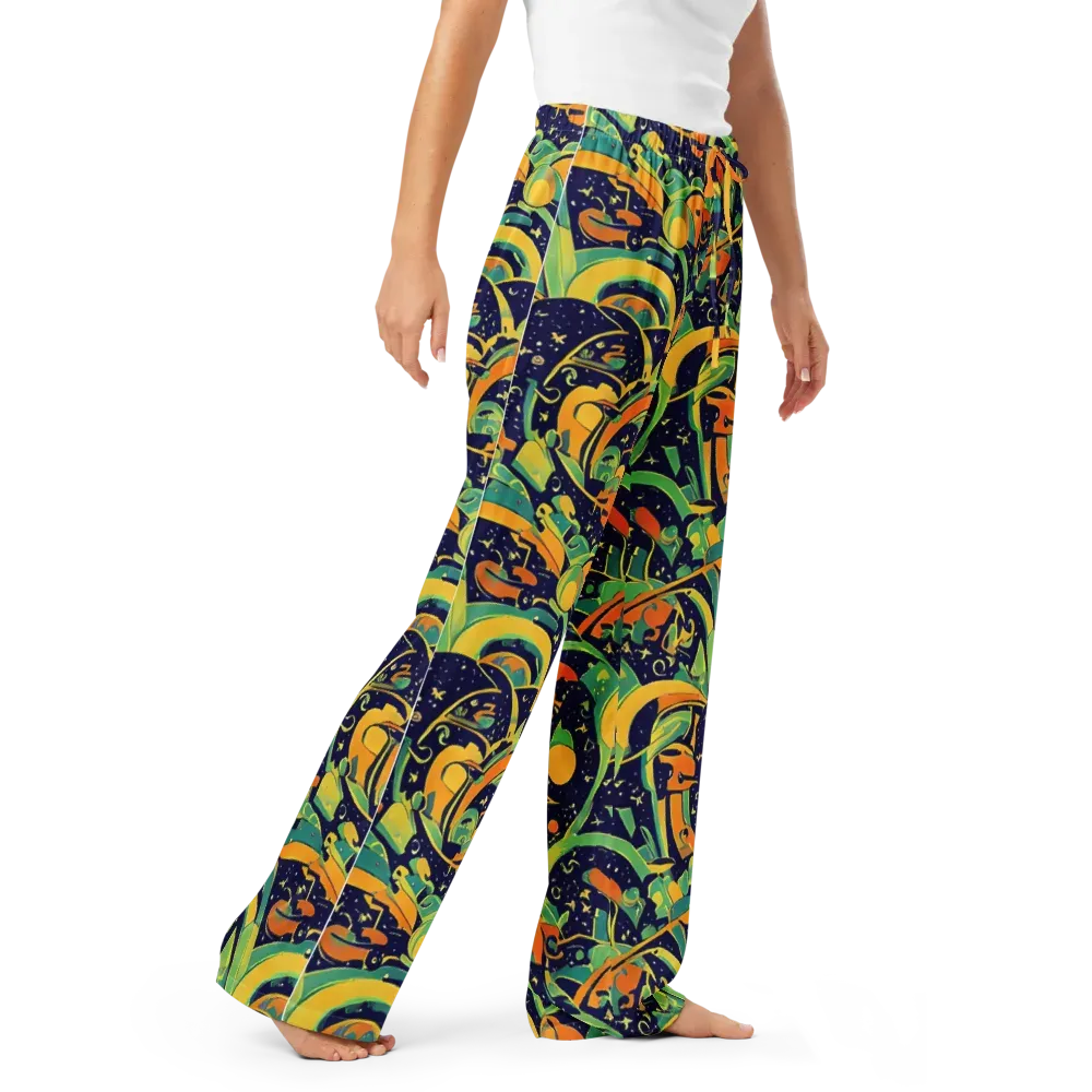Jungle Voltage on Women's Pajama Pants — Right Front
