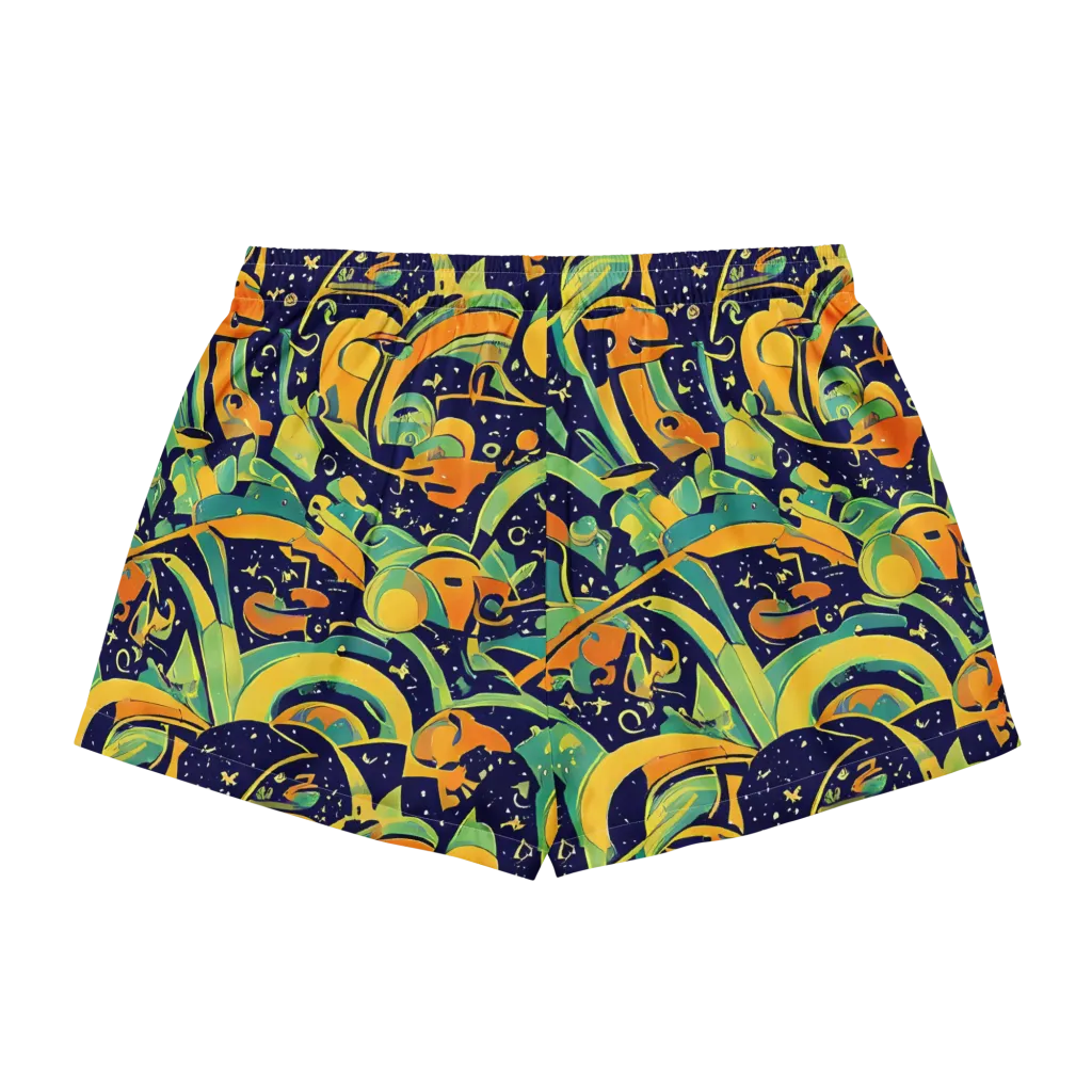 Jungle Voltage on Women's Pajama Shorts — Back
