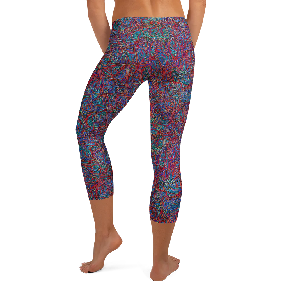Kinetic Mosaic on Capri Leggings — Back