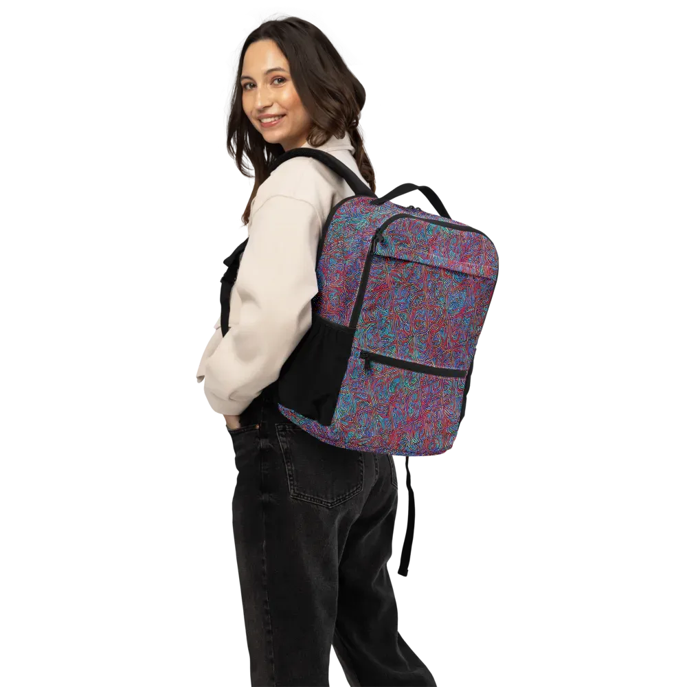 Kinetic Mosaic on Utility Backpack — Back