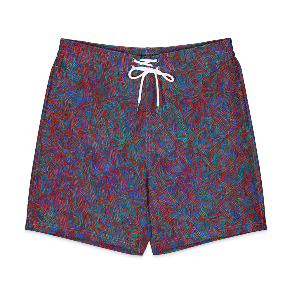 Kinetic Mosaic on Men's Board Shorts — Front