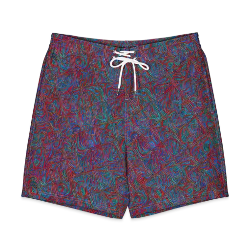 Kinetic Mosaic on a Men's Board Shorts