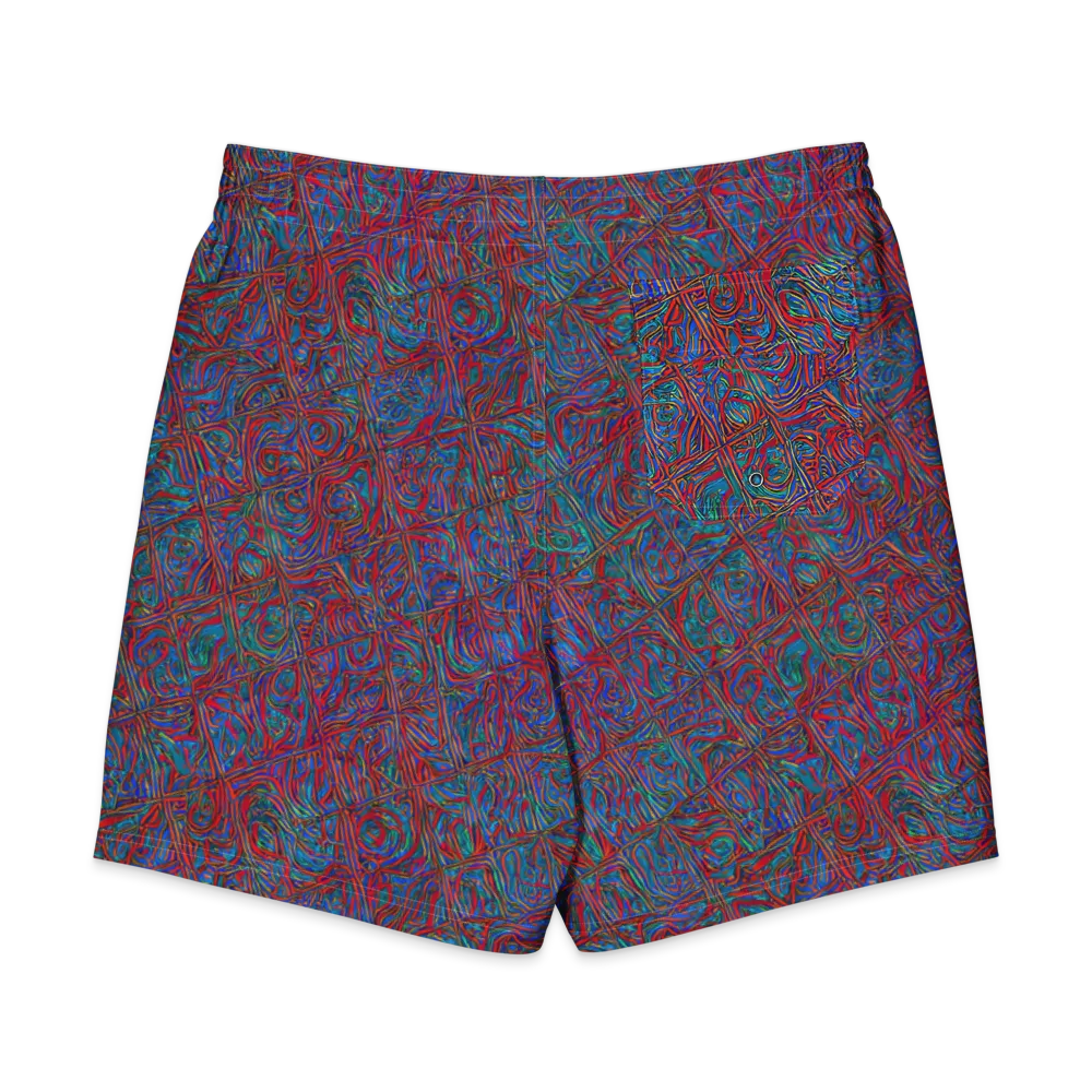 Kinetic Mosaic on Men's Board Shorts — Back