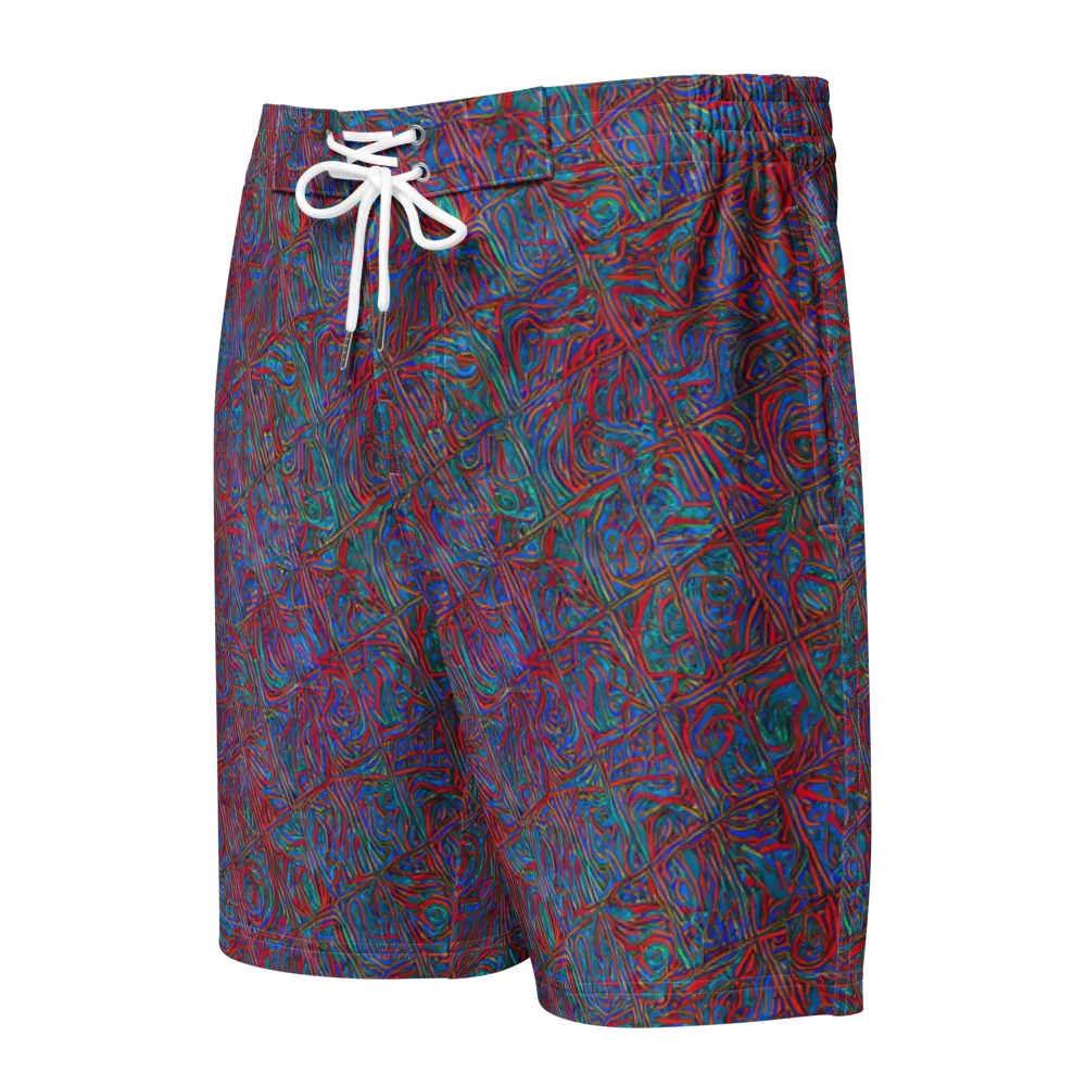 Kinetic Mosaic on Men's Board Shorts — Front