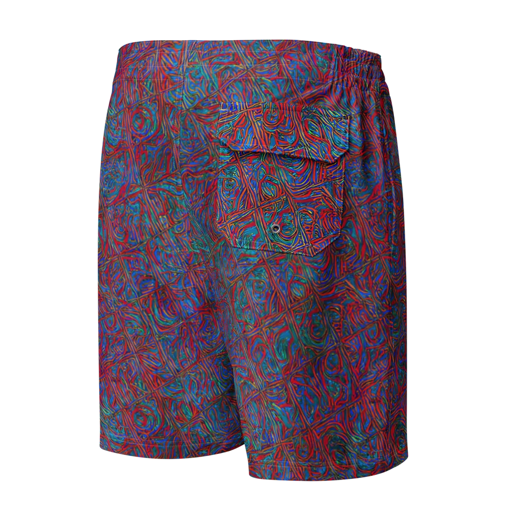 Kinetic Mosaic on Men's Board Shorts — Back