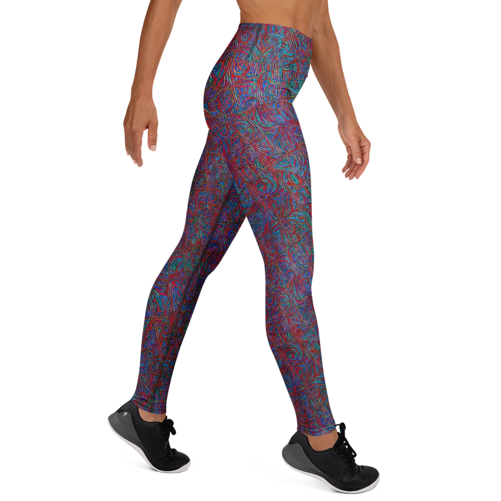 Kinetic Mosaic on Yoga Leggings — Right