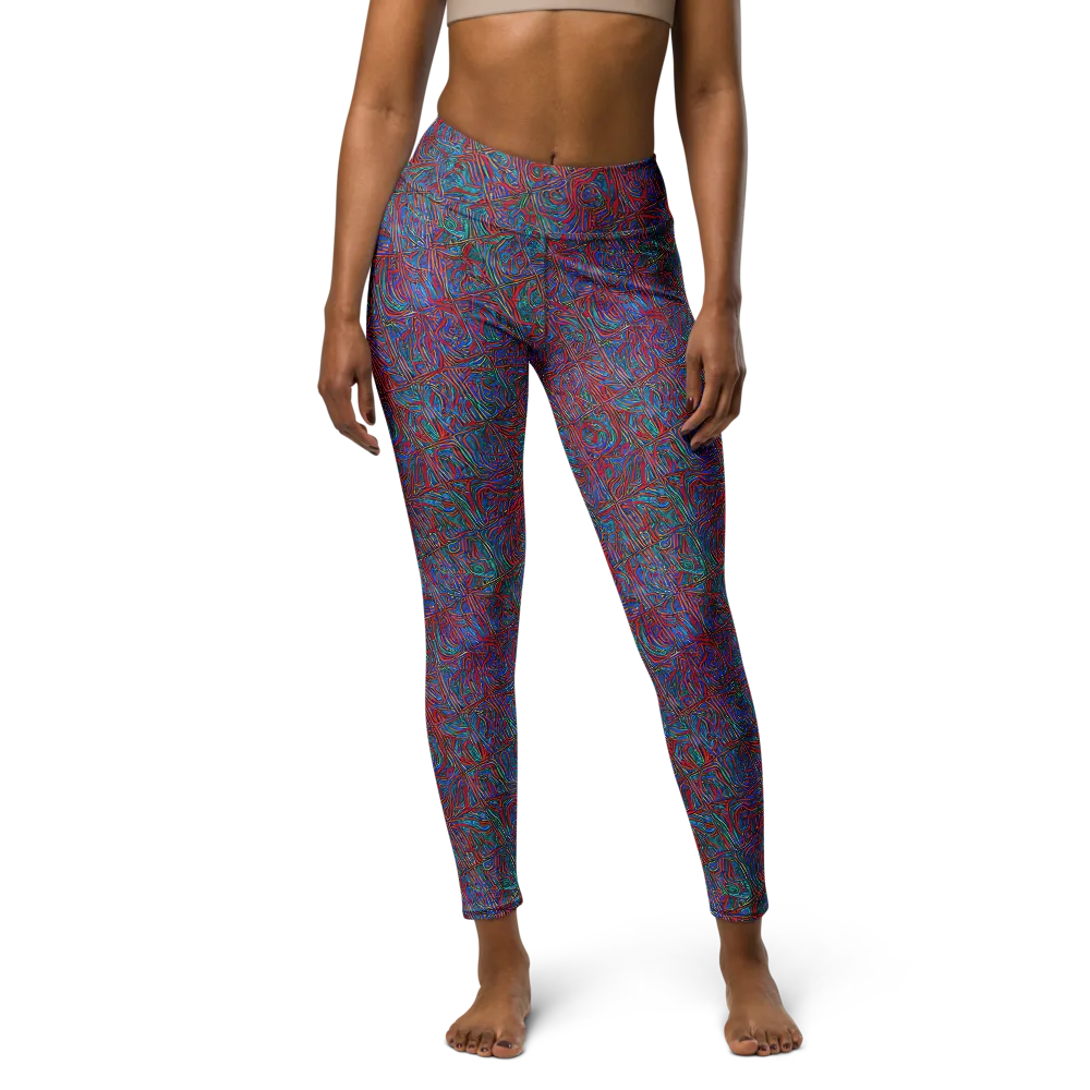 Kinetic Mosaic on Yoga Leggings — Front
