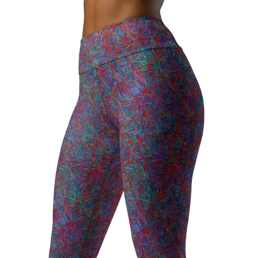 Kinetic Mosaic on a Yoga Leggings
