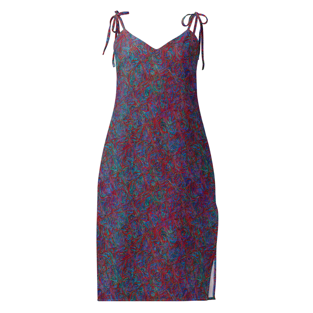 Kinetic Mosaic on Slip Dress — Front