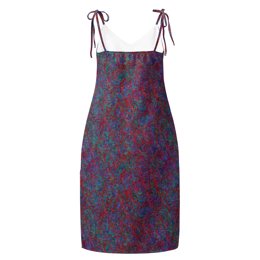 Kinetic Mosaic on Slip Dress — Back