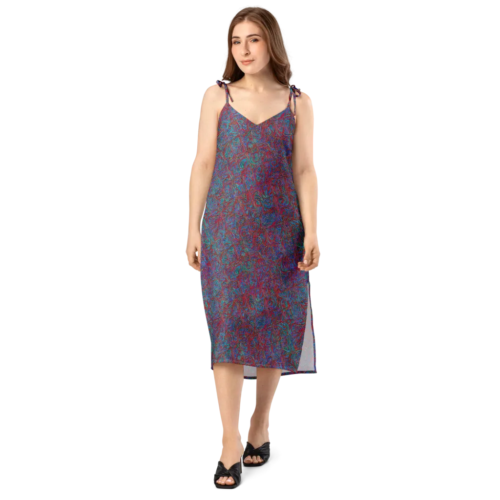 Kinetic Mosaic on Slip Dress — Front