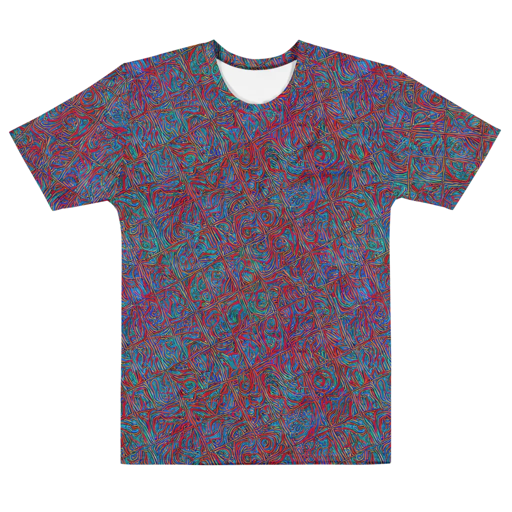 Kinetic Mosaic on Men's Cotton Crew Neck T-Shirt — Front