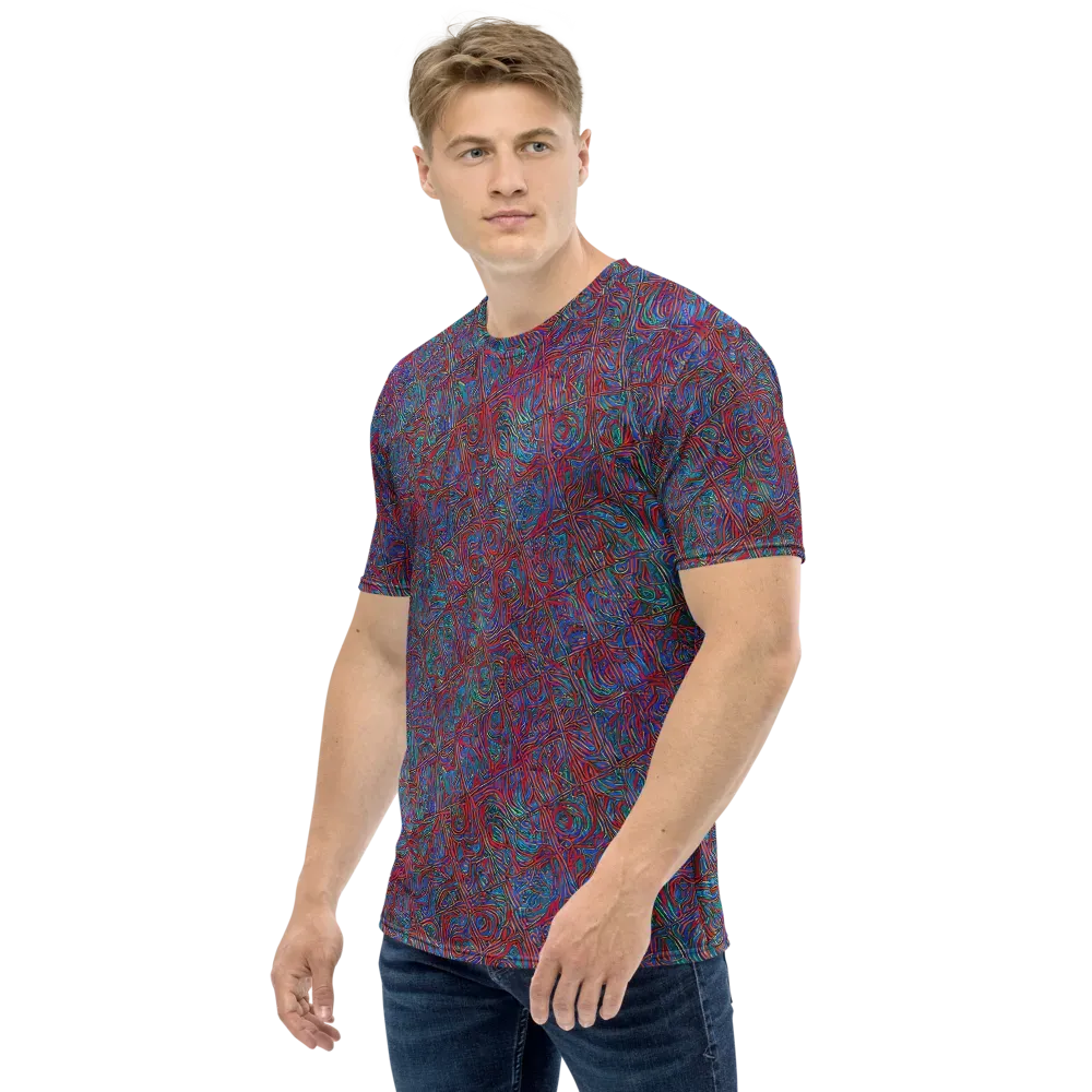 Kinetic Mosaic on Men's Crew Neck T-Shirt — Left