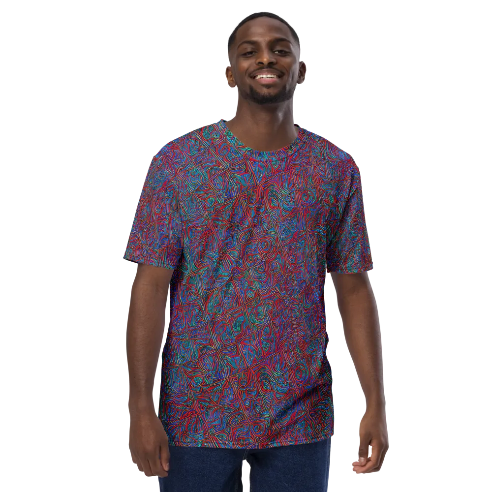 Kinetic Mosaic on Men's Crew Neck T-Shirt — Front