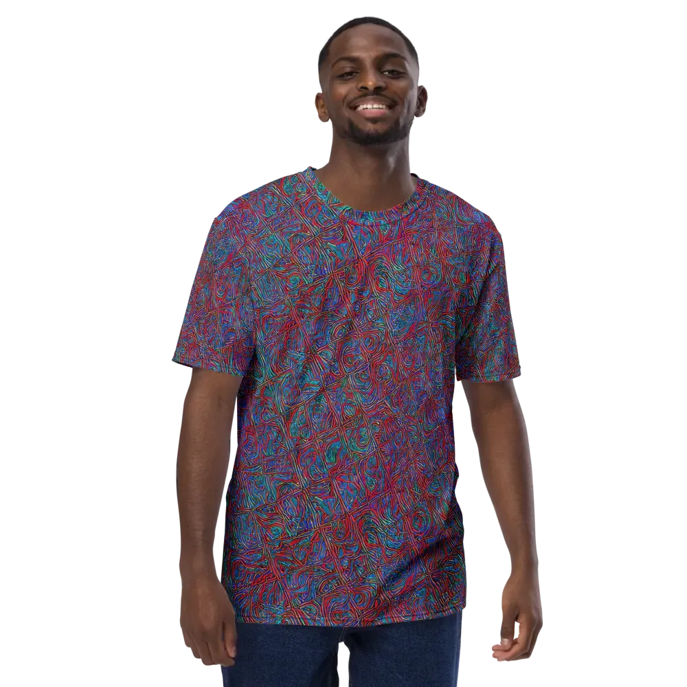 Kinetic Mosaic on Men's Crew Neck T-Shirt — Front