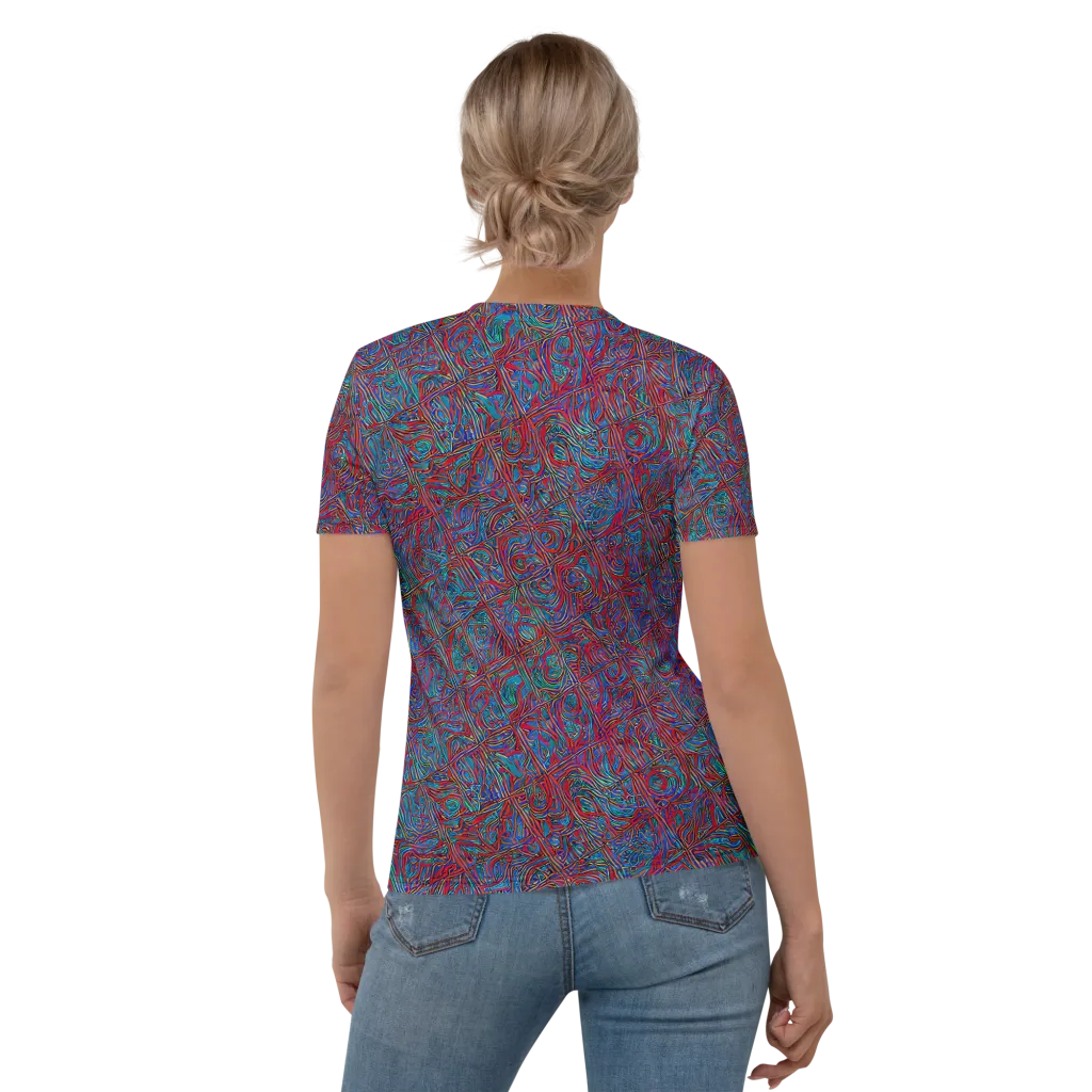 Kinetic Mosaic on Women's Crew Neck T-Shirt — Back