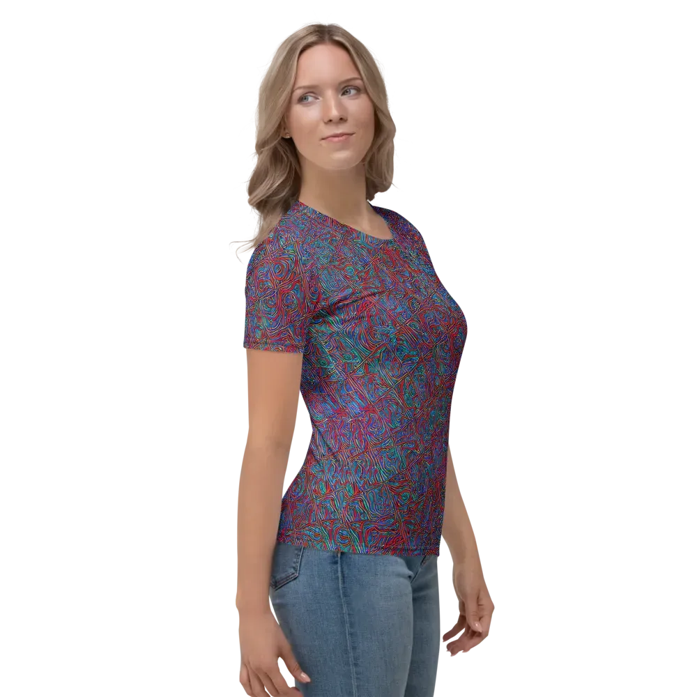 Kinetic Mosaic on Women's Crew Neck T-Shirt — Right