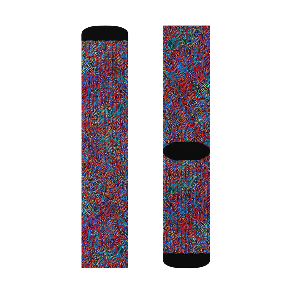Kinetic Mosaic on Socks — Right Sock