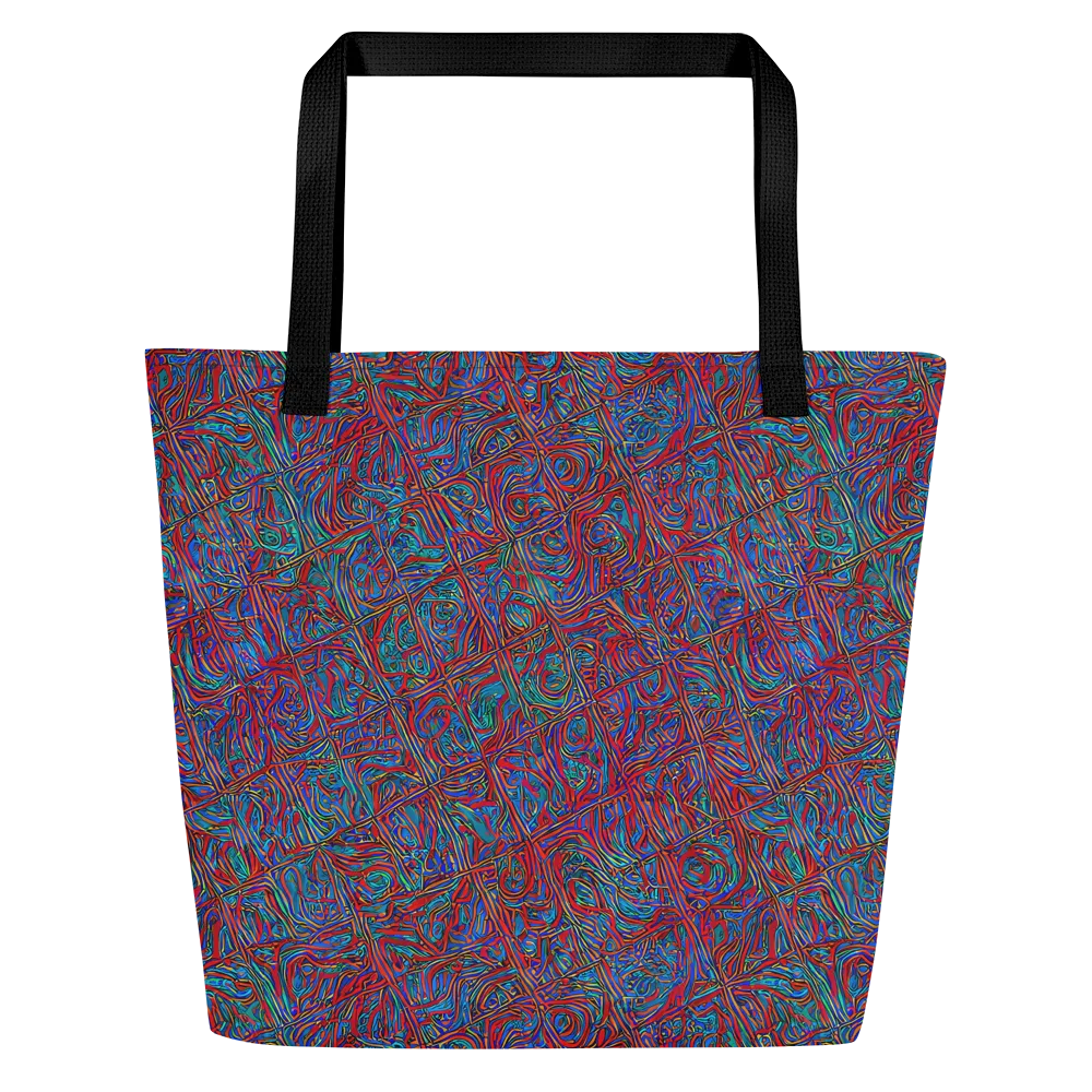 Kinetic Mosaic on Large Tote Bag W/ Pocket — Front