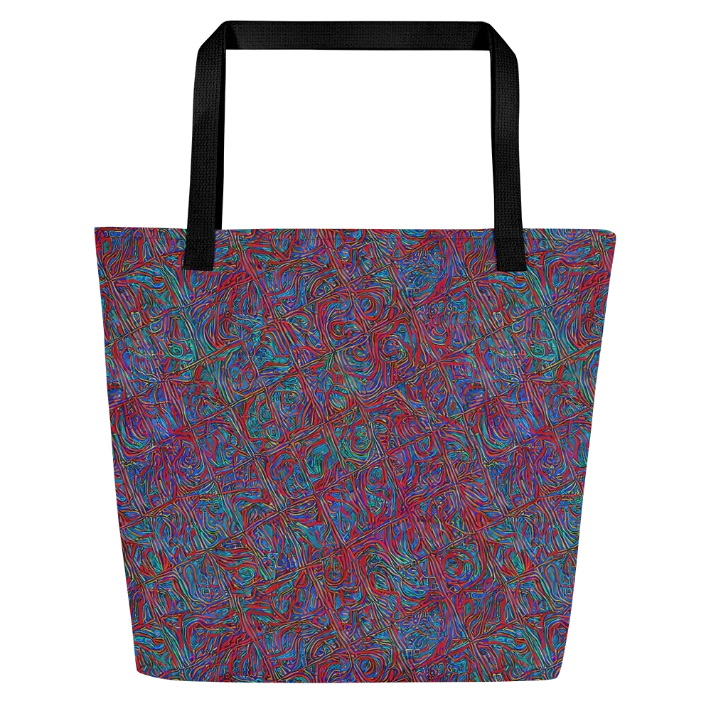 Kinetic Mosaic on Large Tote Bag W/ Pocket — Front