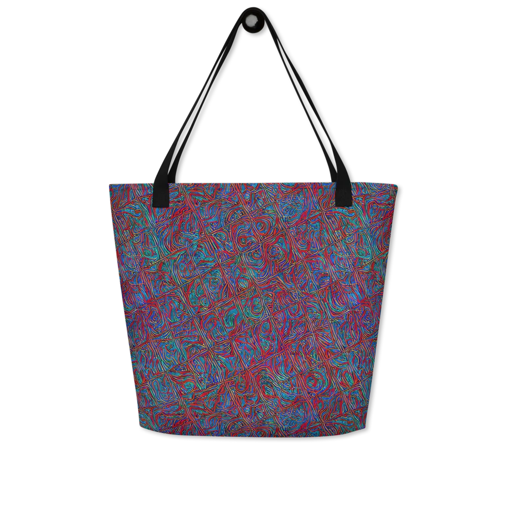 Kinetic Mosaic on Large Tote Bag W/ Pocket — Front