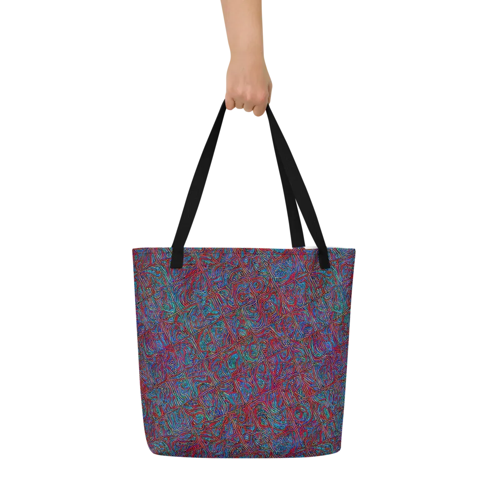 Kinetic Mosaic on Large Tote Bag W/ Pocket — Front