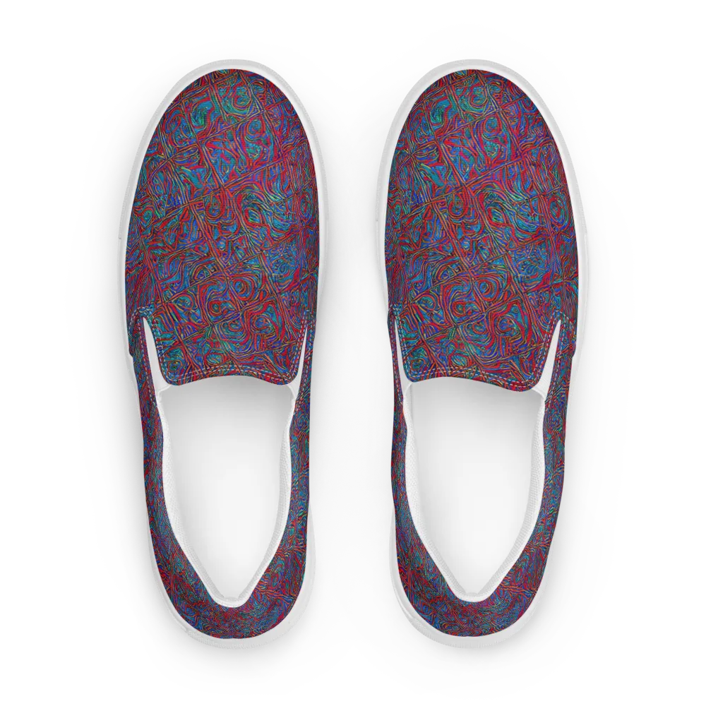 Kinetic Mosaic on Women's Slip-On Canvas Shoes — Front