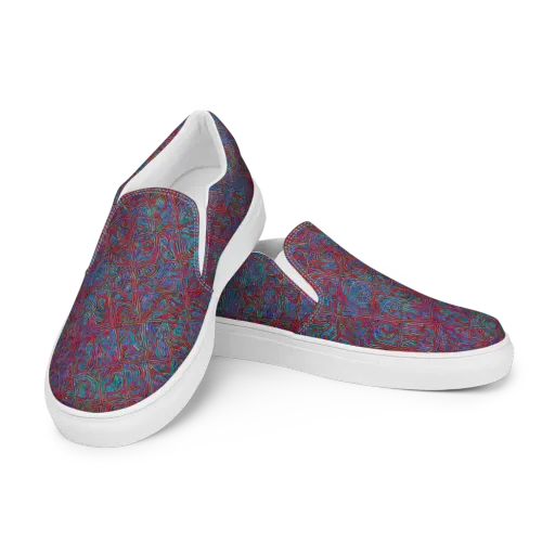 Kinetic Mosaic on a Women's Slip-On Canvas Shoes