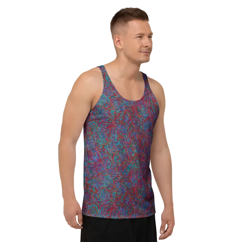 Kinetic Mosaic on Men's Tank Top — Right Front