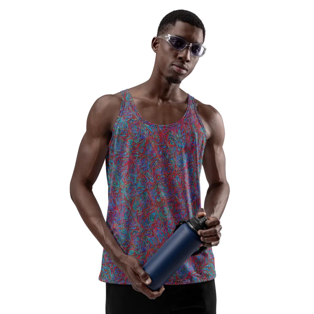 Kinetic Mosaic on Men's Tank Top — Front