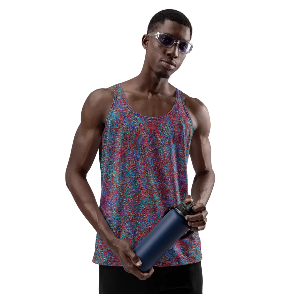 Kinetic Mosaic on Men's Tank Top — Front