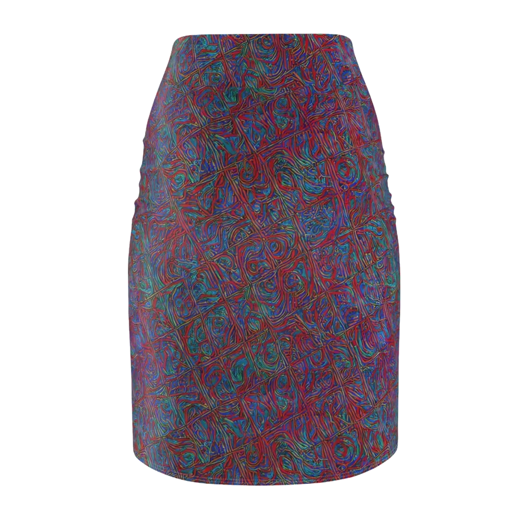 Kinetic Mosaic on Pencil Skirt — Back