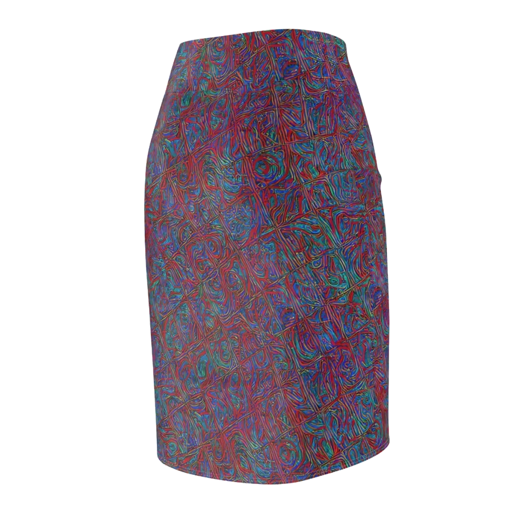 Kinetic Mosaic on Pencil Skirt — Back Side