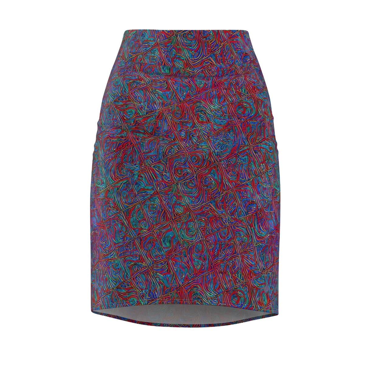 Kinetic Mosaic on Pencil Skirt — Front