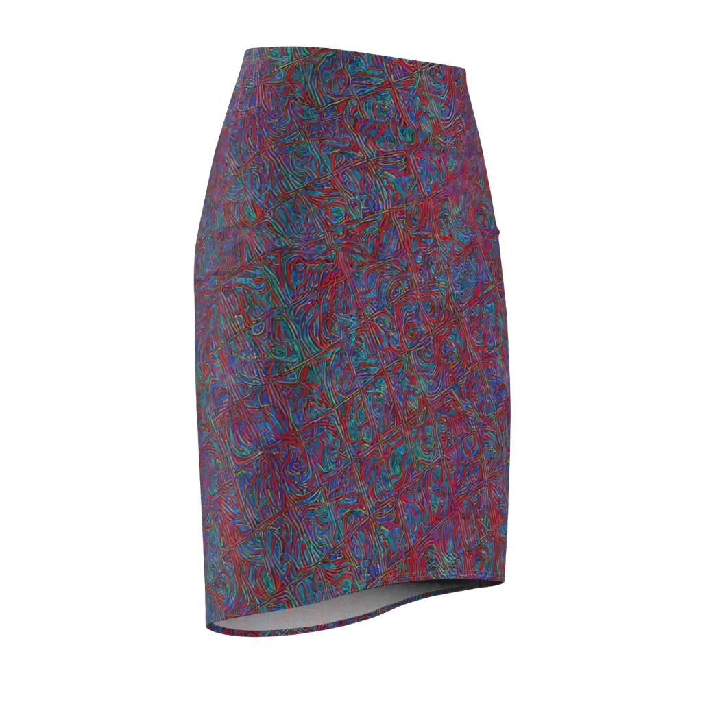 Kinetic Mosaic on Pencil Skirt — Front Side