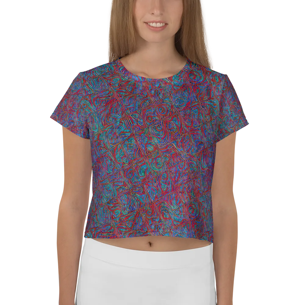 Kinetic Mosaic on Crop Tee — Front
