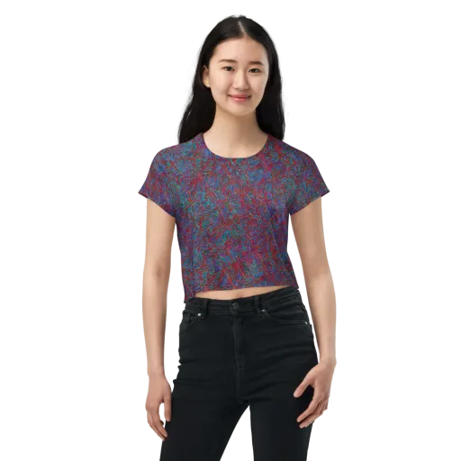 Kinetic Mosaic on a Crop Tee